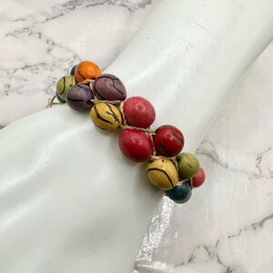 Colorful seed beaded bracelet